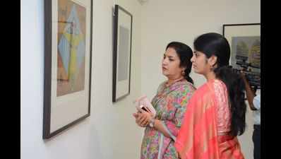 An art exhibition at DHI Artspace in Hyderabad