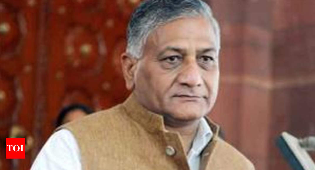 Vk Singh In New Row Calls Media Presstitutes India News Times Of India 