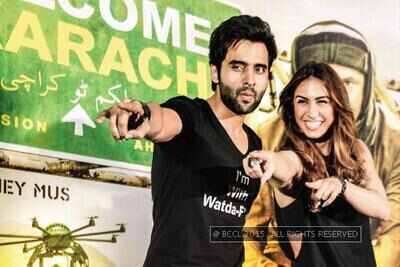 Jackky Bhagnani, Arshad match steps with Lauren at 'Welcome To Karachi' trailer launch in Mumbai