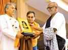 Veterans awarded for their contributions at  Hanuman Jayanti  near Bhavnagar in Gujarat