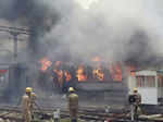 Rajdhani trains gutted in Delhi rail yard fire