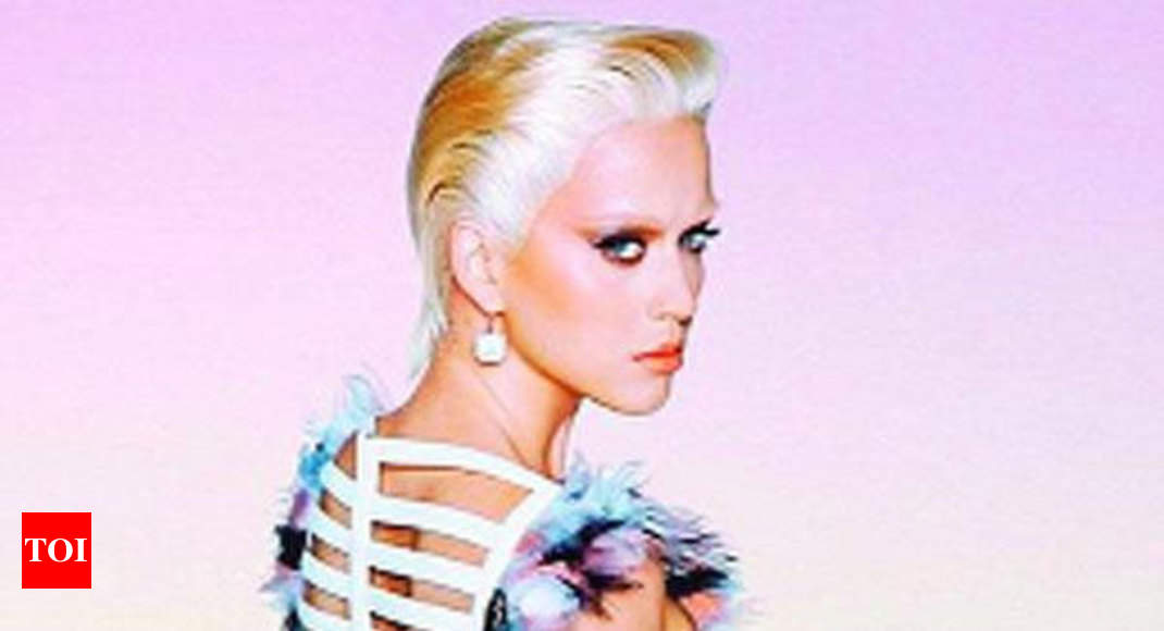 Katy Perry sports platinum hair and bleached eyebrows for new photoshoot