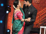 Kirron Kher and Siddharth Shuka perform during a special celebrity episode