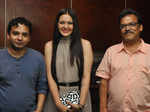 Mayookh Bhaumik, Priyanka and Aniket during the premiere of Bengali movie Room 103 Photogallery Times of India