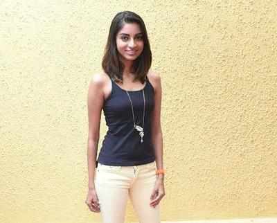 Sahitya strikes a pose for the shutterbugs at the launch of Revive Physiotherapy & Fitness Station in Chennai