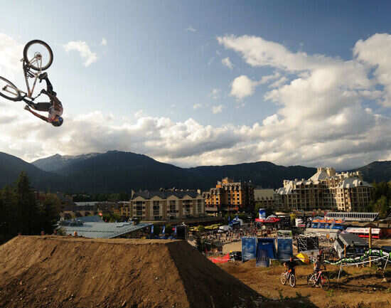Bike high up in the mountains