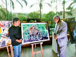 Jorge Roza de Oliveira, the ambassador of Portugal, during an art exhibitionPhotogallery - Times of India