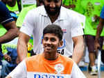 A differently abled participant takes part in the 10k MarathonPhotogallery - Times of India