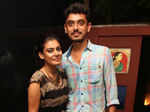 Smrithi and Akshay during a party Photogallery - Times of India