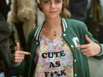 Cara Delevingne was spotted wearing a t-shirt Photogallery - Times of India