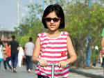 A kid during the Raahgiri Day celebrations Photogallery - Times of India