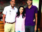 Stanley, Karuna and Kayleb during a brunch meet Photogallery Times of India