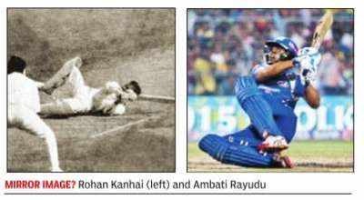 Rayudu rekindles memories of Kanhai's falling sweep shot!