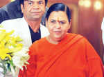 Rajpal Yadav and Uma Bharti arrive for Photogallery - Times of India