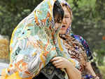 A women trying to escape the scorching heat Photogallery - Times of India