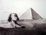 Great Pyramid and Sphinx, Egypt has been carved from bedrock