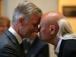 Prince Philippe of Belguim (L) shares a traditional maori greeting of a hongi with Taiaha Hawke Photogallery - Times of India