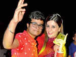 Shaurya and Shraddha during the party Photogallery - Times of India