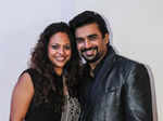 R Madhavan poses with wife Sarita Birje during his birthday party Photogallery - Times of India