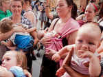 Angry breastfeeding mothers staged a protest outside an Australian studio Photogallery - Times of India