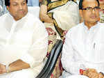 Shivraj Singh Chouhan, MP chief minister and Surendra Patwa during a cultural event