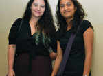 Alexandra and Rohini during a comedy show Photogallery Times of India