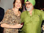 Natalie Daalder and Bishan Singh Bedi during a food and wine event Photogallery - Times of India