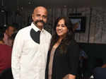 Sathish and Hamsa during the launch of a new waffles joint