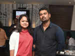 Shilpa and Vishnu during the launch of a new waffles joint