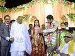 Konijeti Rosaiah and Karunanidhi at the wedding of Arulnithi and Keerthana
