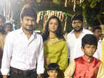 Udhayanidhi with family at the wedding of Arulnithi and Keerthana