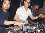 DJ Ashim (L) and DJ Ishy during the reopening party of F Bar & Lounge