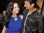 Ankita and Piush Kumar during the Bollywood Night