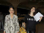Tanuja and Tanishaa Mukerji spotted at Mumbai airport