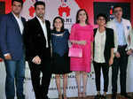 Siddharth Roy Kapur, Karan Johar, Anupama Chopra, Nita Ambani, Kiran Rao and Ajay Bijli at MAMI 2015 press meet