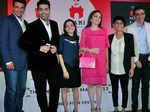 Siddharth Roy Kapur, Karan Johar, Anupama Chopra, Nita Ambani, Kiran Rao and Ajay Bijli at MAMI 2015 press meet