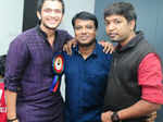 Abhilash, Nishad and Nikhil pose for a photo