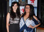 Ekta Kaul and Sucheta Trivedi during the screening of television serial Mere Angne Mein