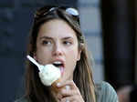 Alessandra Ambrosio was so engrossed about the ice-cream