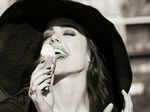 Raina Hein was playfully eating the ice cream