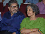 Amol Palekar and Sandhya Gokhale during the launch of Adhunik Maharashtrachi Jadan Ghadan