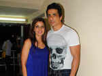 Sonu Sood with wife Sonali Sood during the premiere of Bollywood film ABCD 2