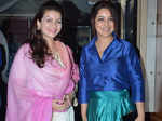 Prachi Shah and Tisca Chopra during the premiere of Bollywood film ABCD 2