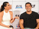 Kareena Kapoor and Salman Khan during the trailer launch of Bollywood film Bajrangi Bhaijaan