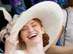Eleanor Tomlinson watches the racing