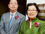 Phillip Min and Eun Young during a Korean Flower Art exhibition
