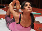 Shweta Khanduri during the International Yoga Day