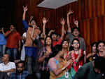 Audience having fun during an event