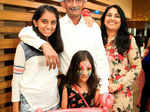 Prarthana, Ravikumar, Pratyusha and Kusuma pose during Father’s Day