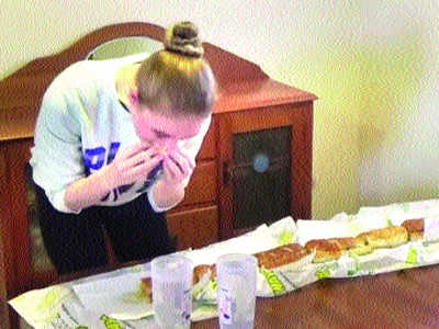 Former pageant winner eats 10 filet-o-fish in record time